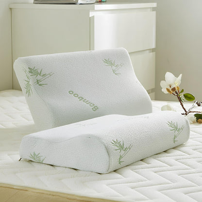 Bamboo Fiber Slow Rebound Memory Foam Orthopedic Pillow - Homevalley.co.uk