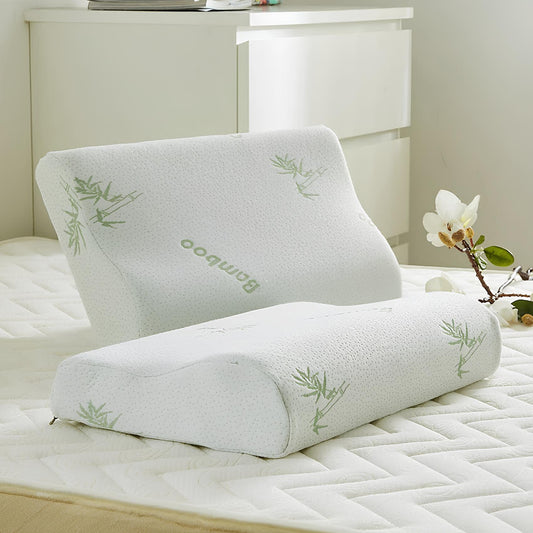 Bamboo Fiber Slow Rebound Memory Foam Orthopedic Pillow - Homevalley.co.uk