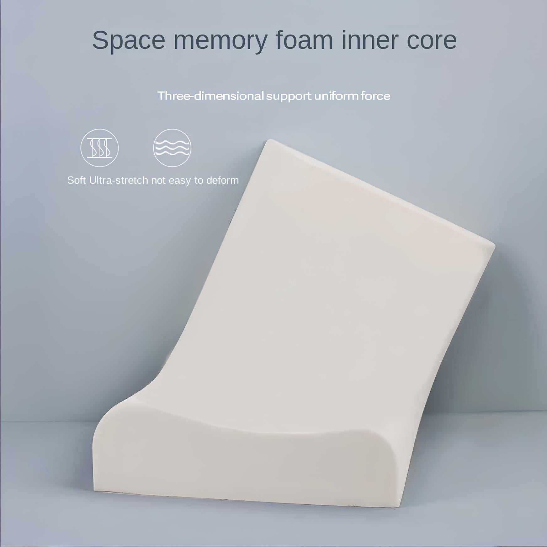 Bamboo Fiber Slow Rebound Memory Foam Orthopedic Pillow - Homevalley.co.uk
