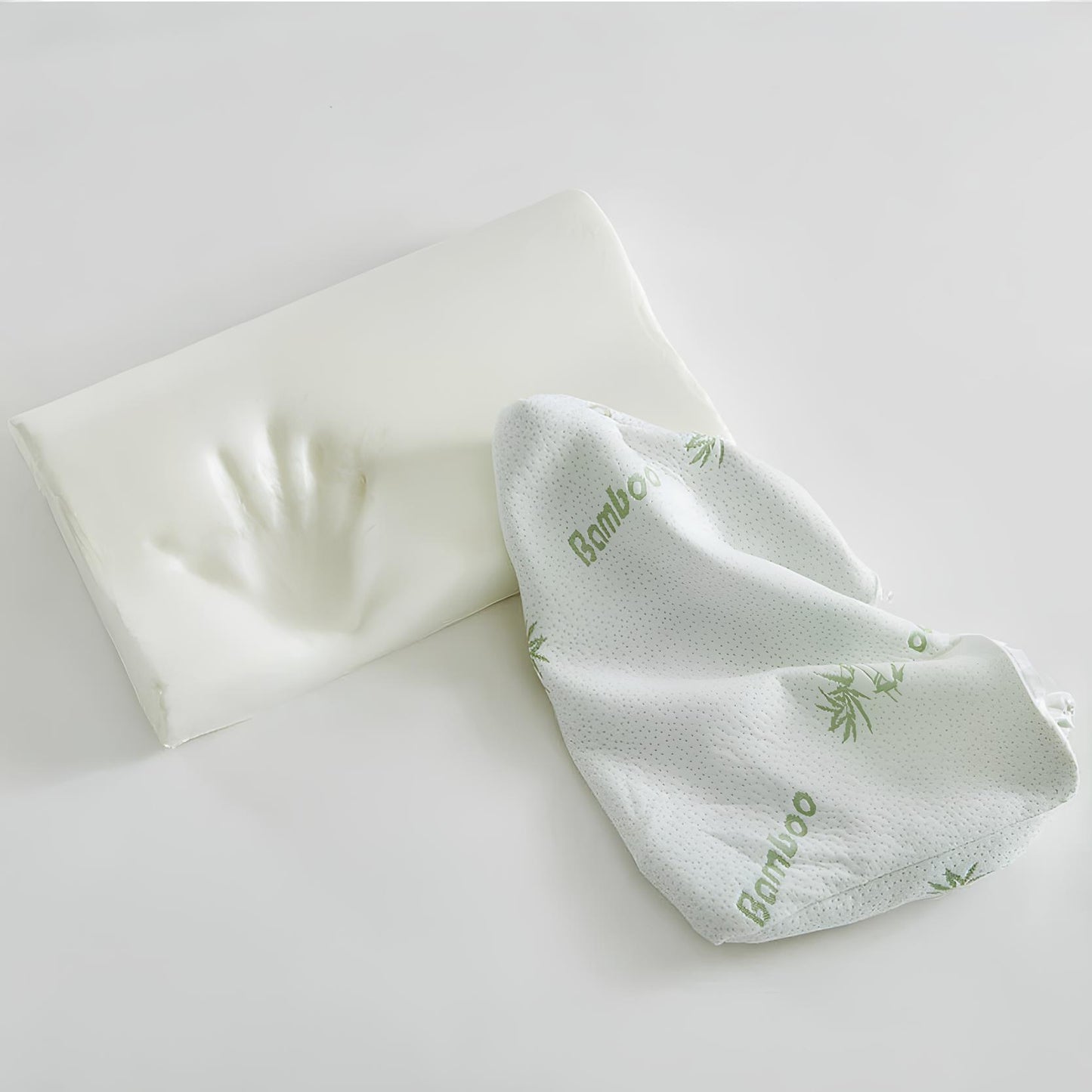 Bamboo Fiber Slow Rebound Memory Foam Orthopedic Pillow - Homevalley.co.uk