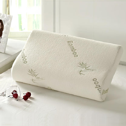Bamboo Fiber Slow Rebound Memory Foam Orthopedic Pillow - Homevalley.co.uk