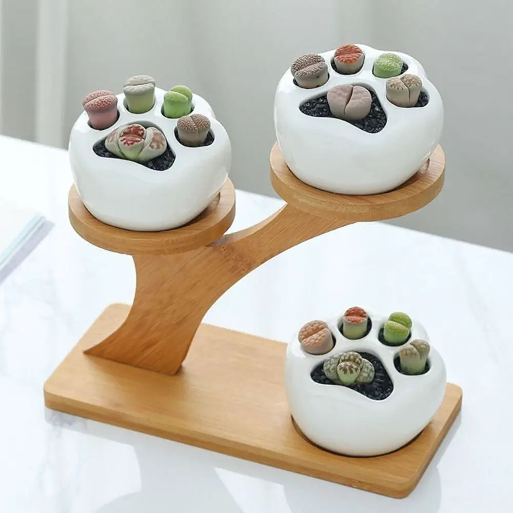 Bamboo Wood Flowerpot Holder Plant Stand - Homevalley.co.uk