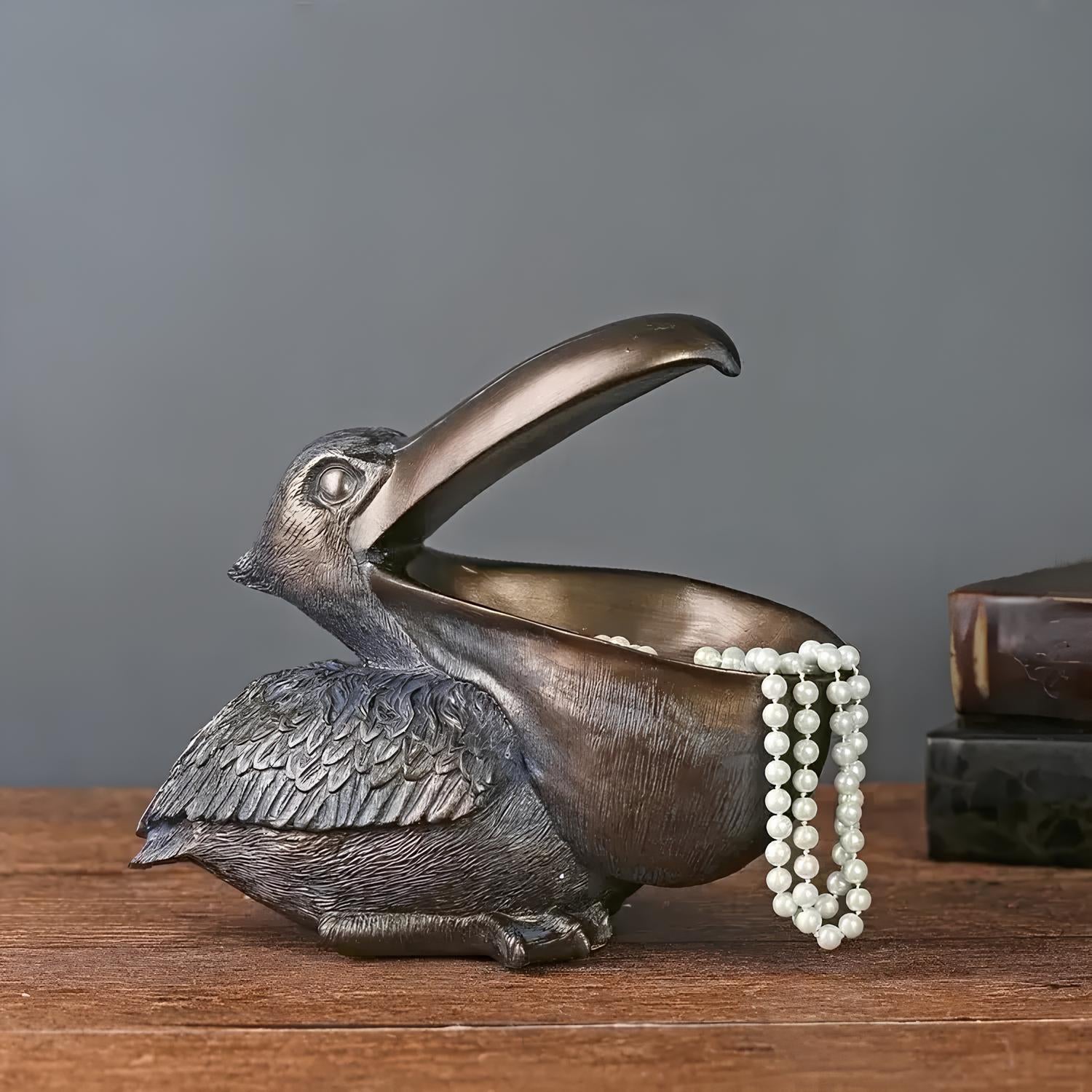 Big Mouth Pelican Bird Figurine Storage Box - Homevalley.co.uk