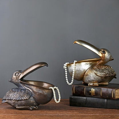 Big Mouth Pelican Bird Figurine Storage Box - Homevalley.co.uk