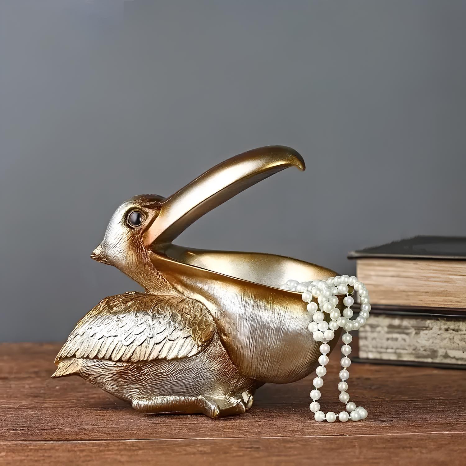 Big Mouth Pelican Bird Figurine Storage Box - Homevalley.co.uk