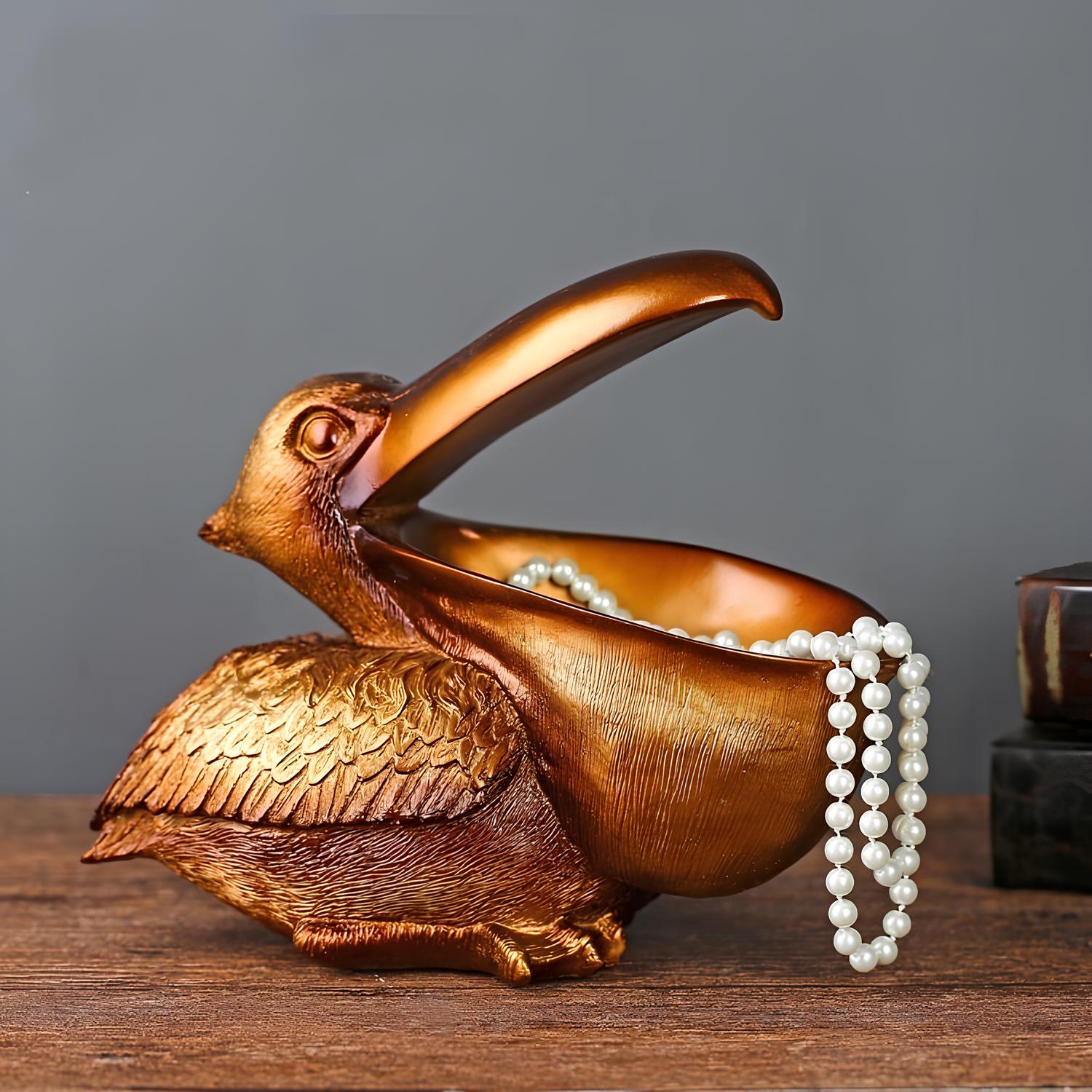 Big Mouth Pelican Bird Figurine Storage Box - Homevalley.co.uk