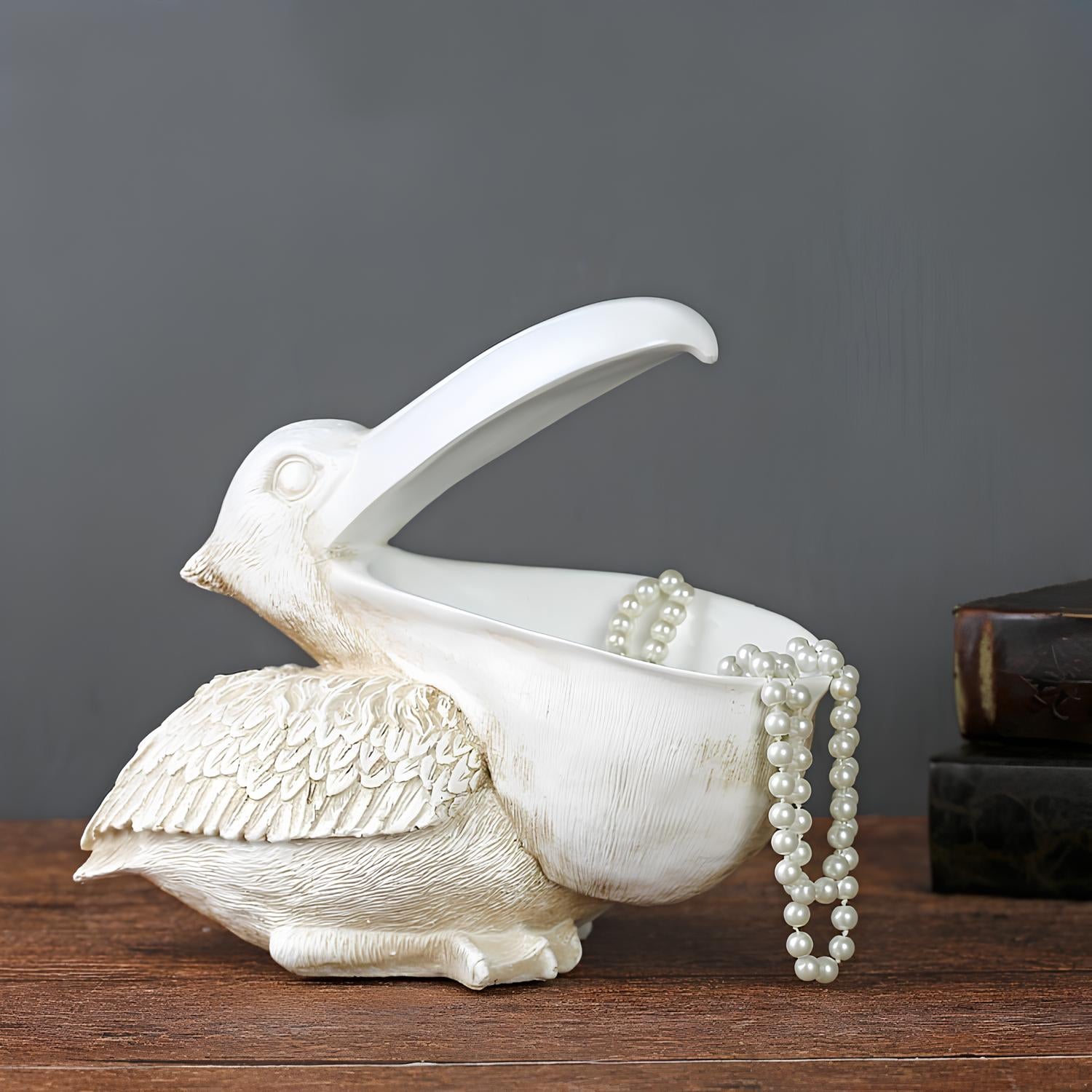 Big Mouth Pelican Bird Figurine Storage Box - Homevalley.co.uk