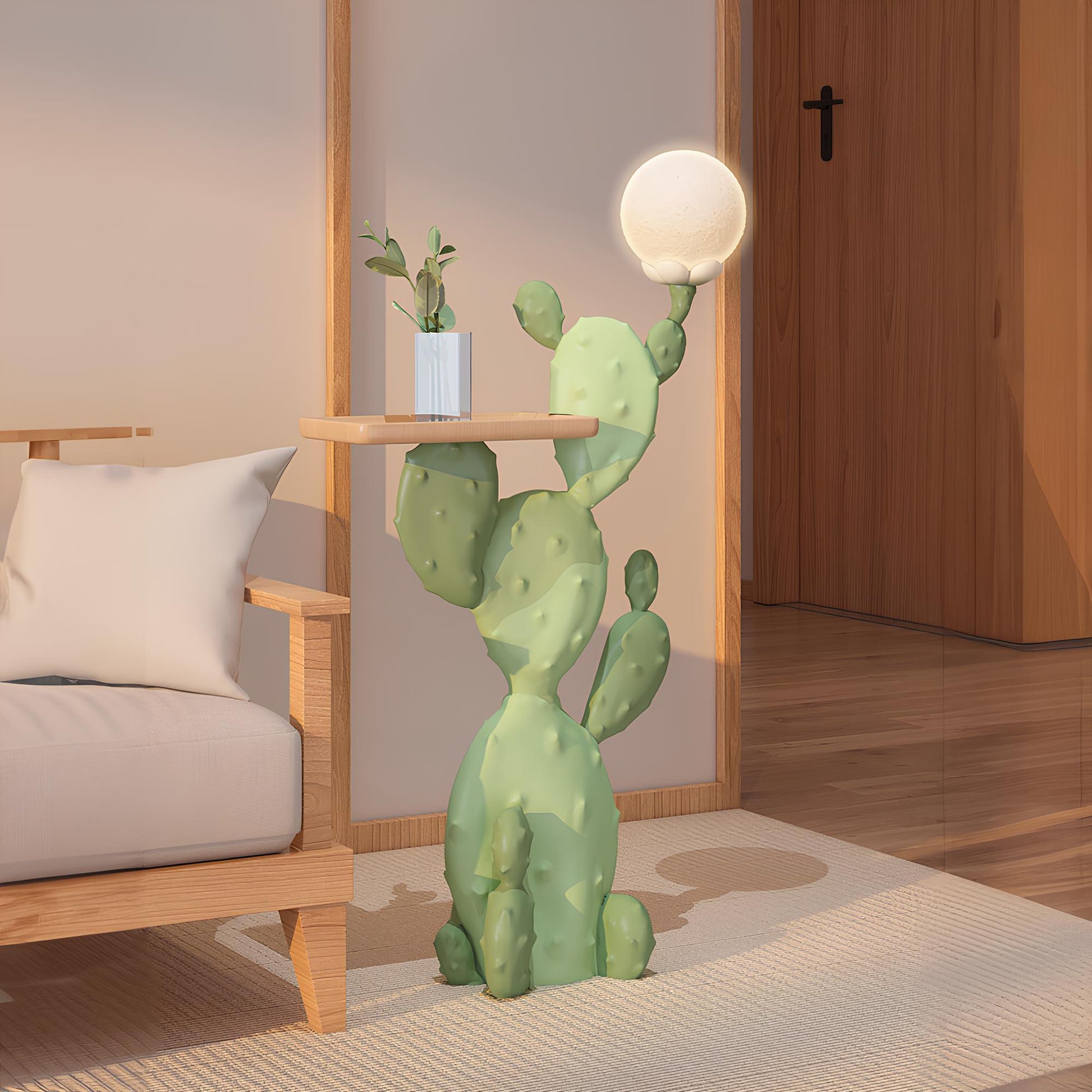 Cactus Floor Lamp and Side Table - Homevalley.co.uk