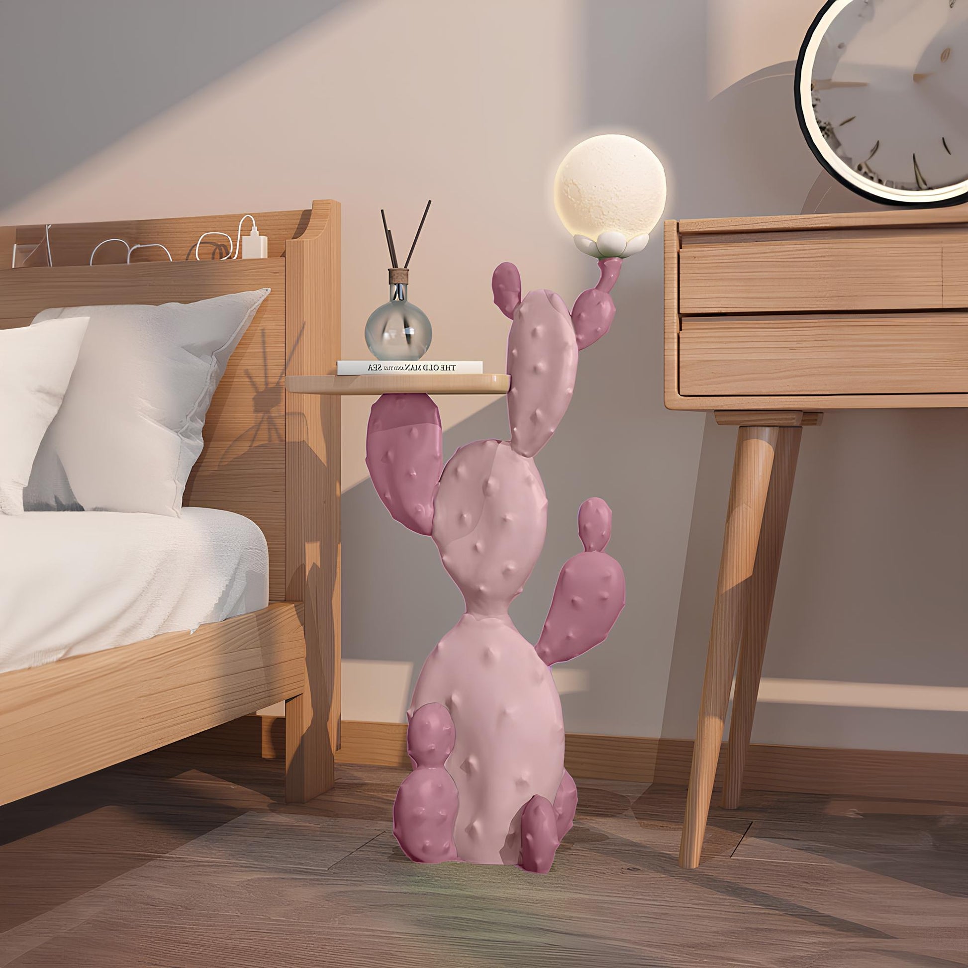 Cactus Floor Lamp and Side Table - Homevalley.co.uk
