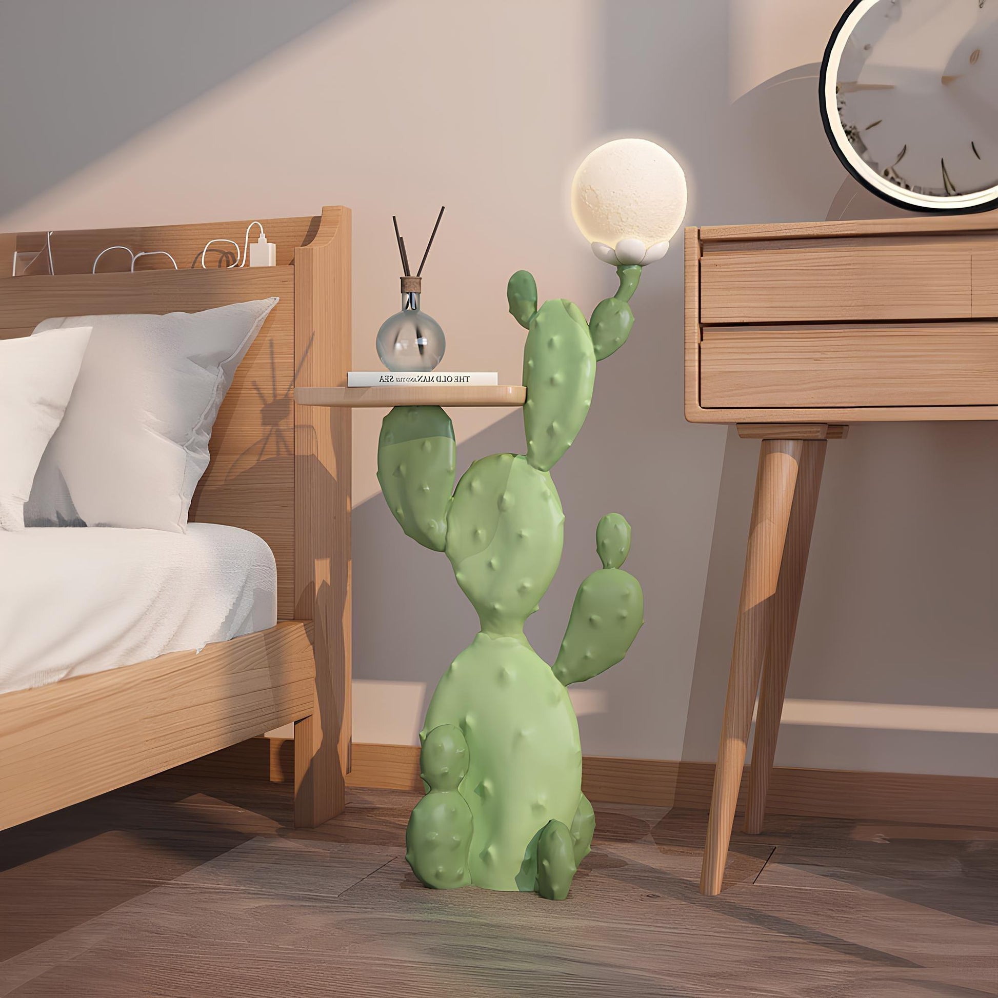 Cactus Floor Lamp and Side Table - Homevalley.co.uk