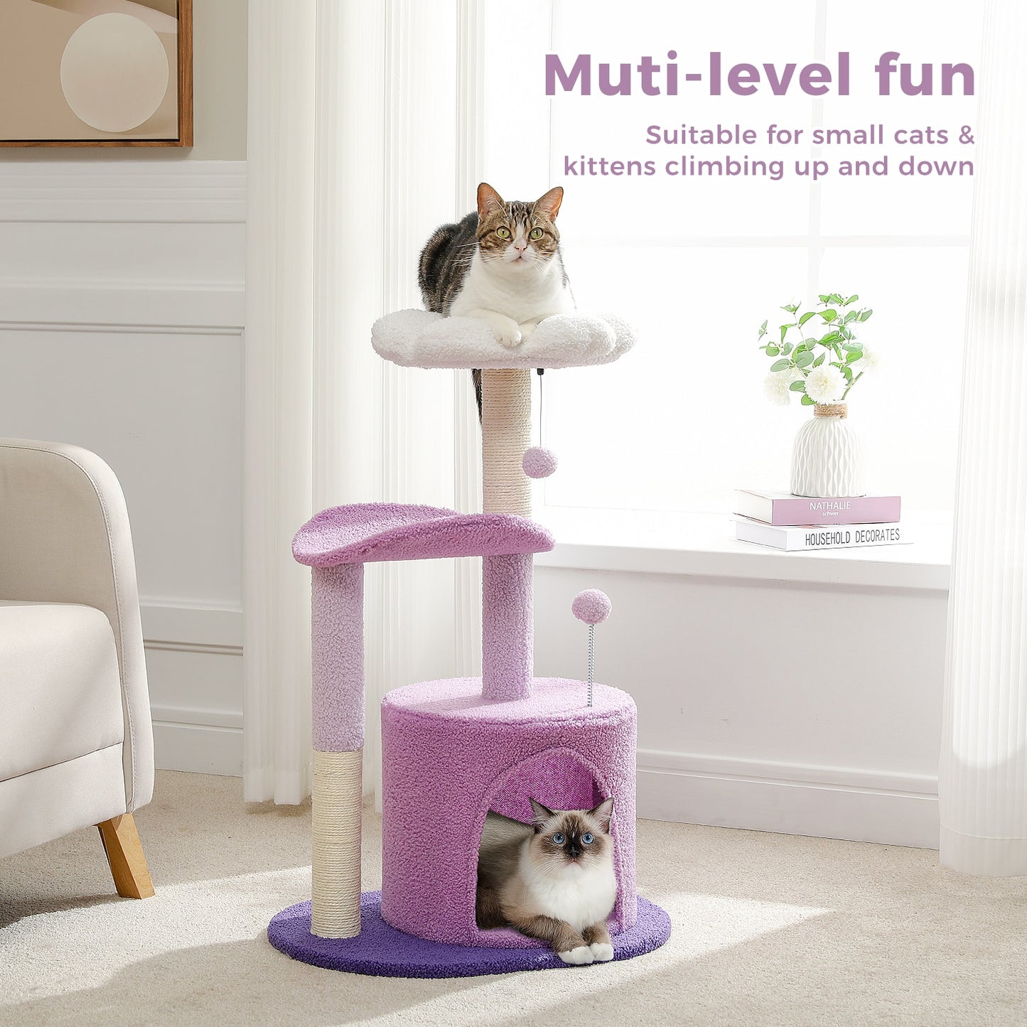 Cat House and Scratching Post - Homevalley.co.uk