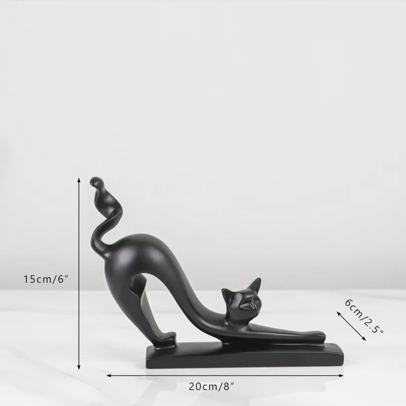 Cats Figurines Ornaments Set of 3 - Homevalley.co.uk