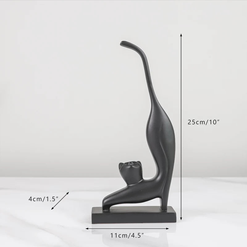 Cats Figurines Ornaments Set of 3 - Homevalley.co.uk
