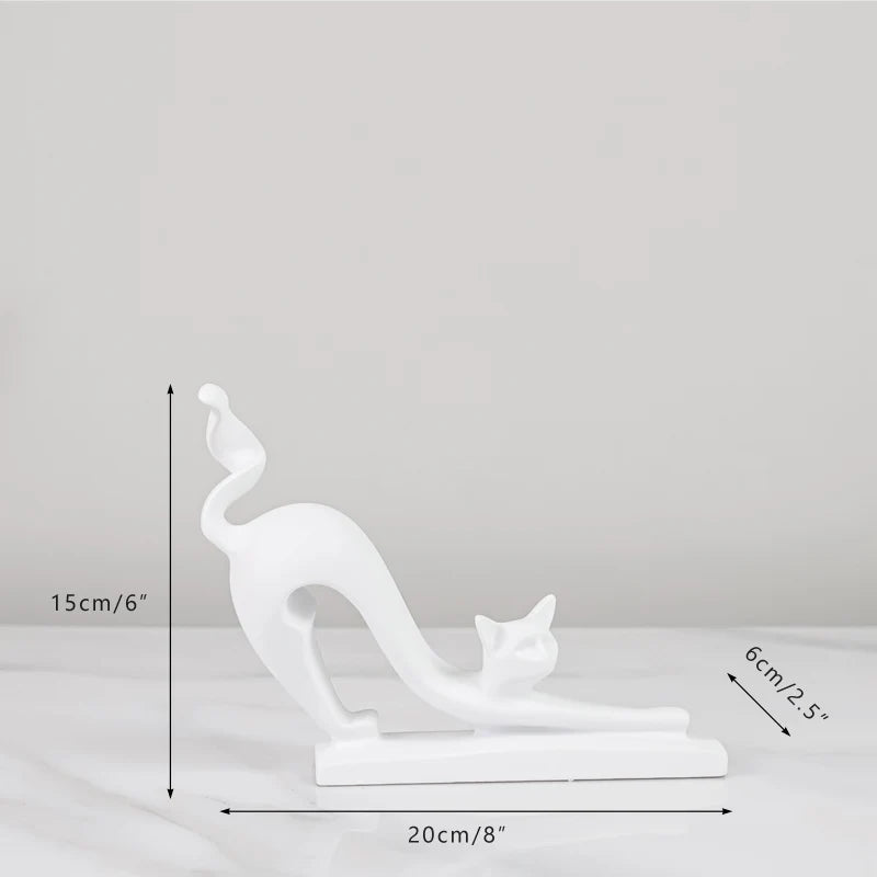 Cats Figurines Ornaments Set of 3 - Homevalley.co.uk
