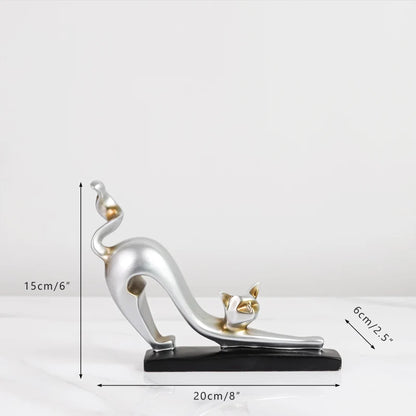 Cats Figurines Ornaments Set of 3 - Homevalley.co.uk