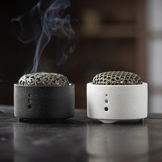 Ceramic Incense Holder Home Indoor/Temple Buddhist Hall Handmade Incense Burner - Homevalley.co.uk