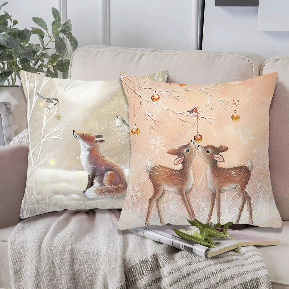 Christmas Design Cushion Cover - Homevalley.co.uk