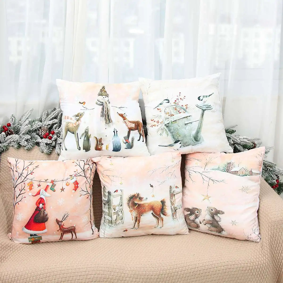 Christmas Design Cushion Cover - Homevalley.co.uk