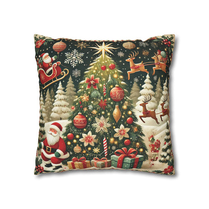 Christmas Square Pillowcase, Holiday Cushion Cover, Festive Throw Pillow, Xmas Decor, Home Decor Gift - Homevalley.co.uk