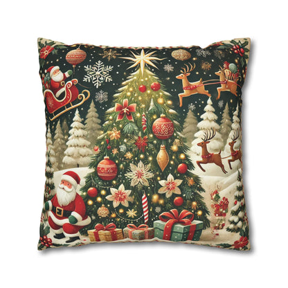 Christmas Square Pillowcase, Holiday Cushion Cover, Festive Throw Pillow, Xmas Decor, Home Decor Gift - Homevalley.co.uk