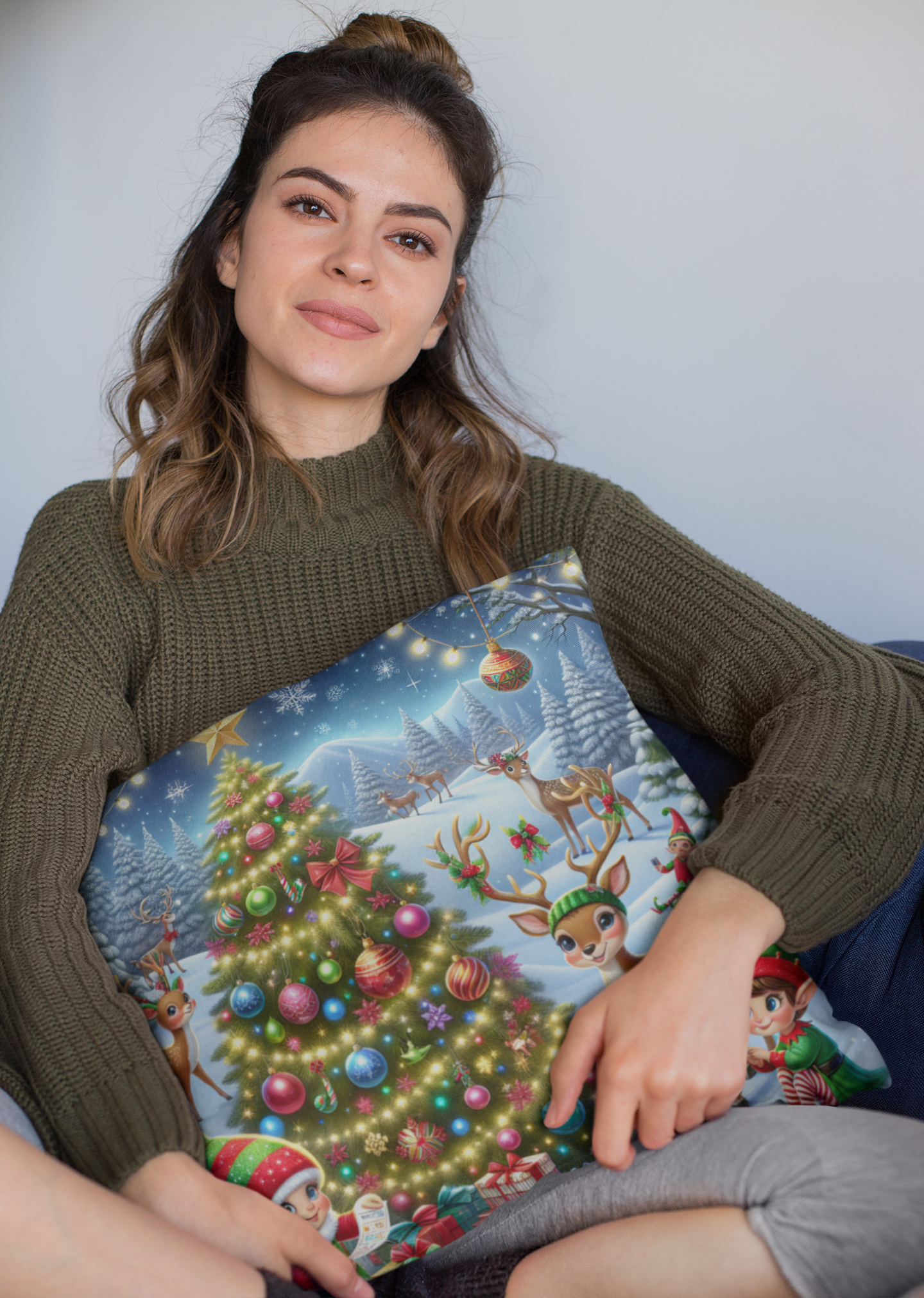 Christmas Square Pillowcase, Holiday Cushion Cover, Festive Throw Pillow, Xmas Decor, Home Decor Gift - Homevalley.co.uk