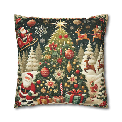 Christmas Square Pillowcase, Holiday Cushion Cover, Festive Throw Pillow, Xmas Decor, Home Decor Gift - Homevalley.co.uk