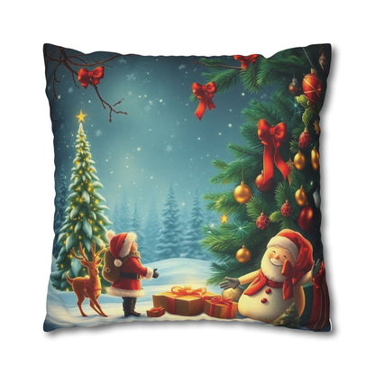 Christmas Square Pillowcase, Holiday Cushion Cover, Festive Throw Pillow, Xmas Decor, Home Decor Gift - Homevalley.co.uk
