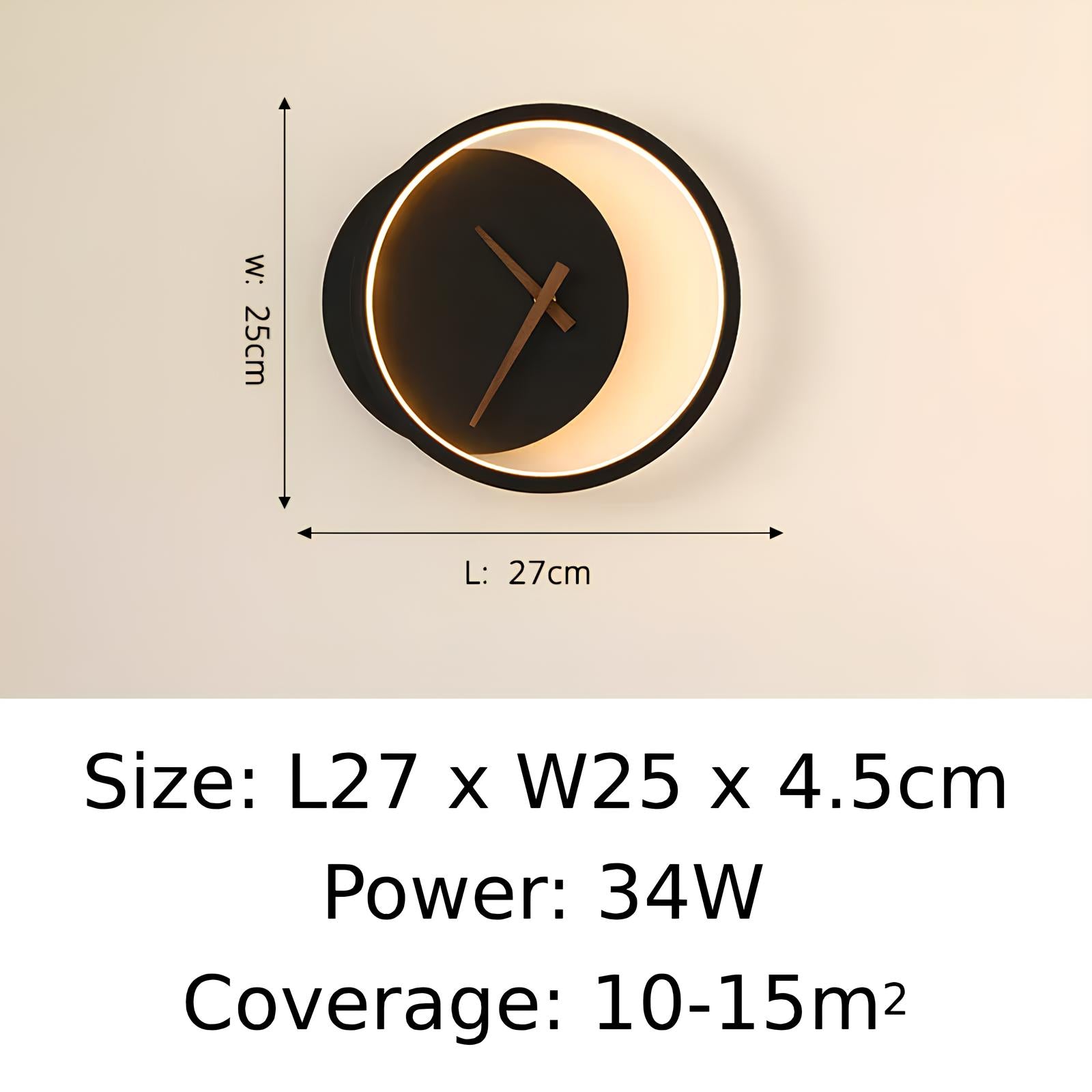 Clock Design LED Wall Lamp - Homevalley.co.uk