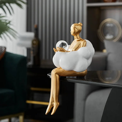 Cloud Girl Abstract Art Figurine Ornament - Homevalley.co.uk
