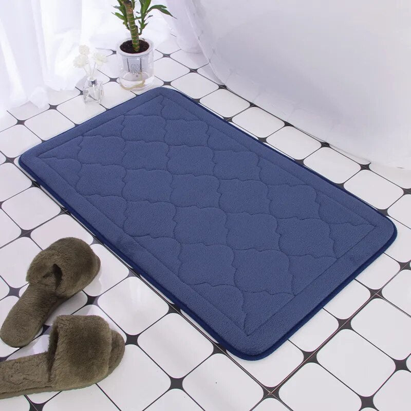 Cobblestone Embossed Non-Slip Bathroom Mat – Stylish, Safe, and Available in Multiple Colors - Homevalley.co.uk