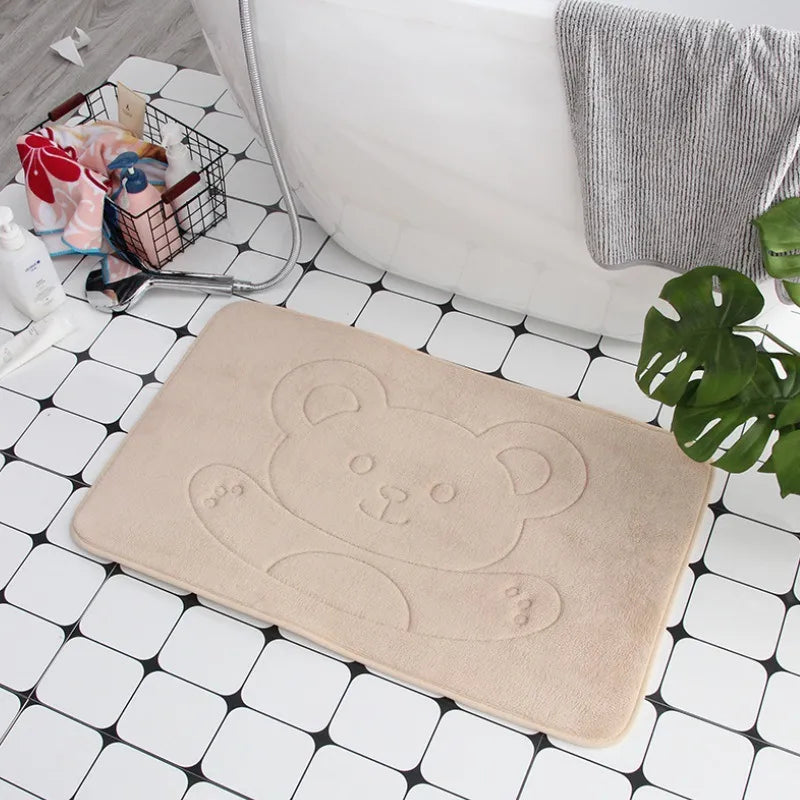 Cobblestone Embossed Non-Slip Bathroom Mat – Stylish, Safe, and Available in Multiple Colors - Homevalley.co.uk