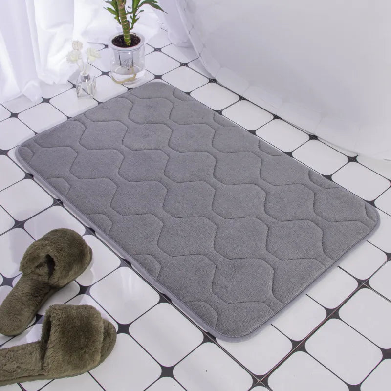 Cobblestone Embossed Non-Slip Bathroom Mat – Stylish, Safe, and Available in Multiple Colors - Homevalley.co.uk