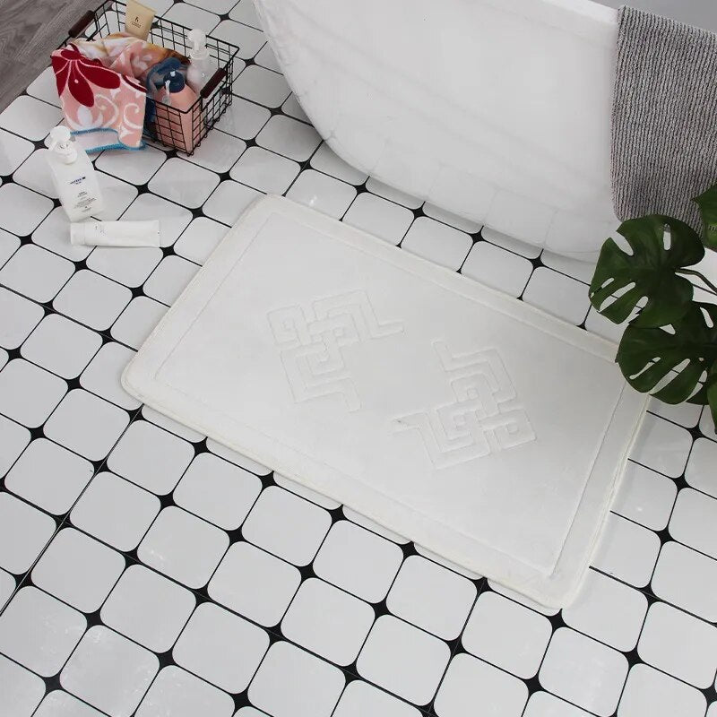 Cobblestone Embossed Non-Slip Bathroom Mat – Stylish, Safe, and Available in Multiple Colors - Homevalley.co.uk