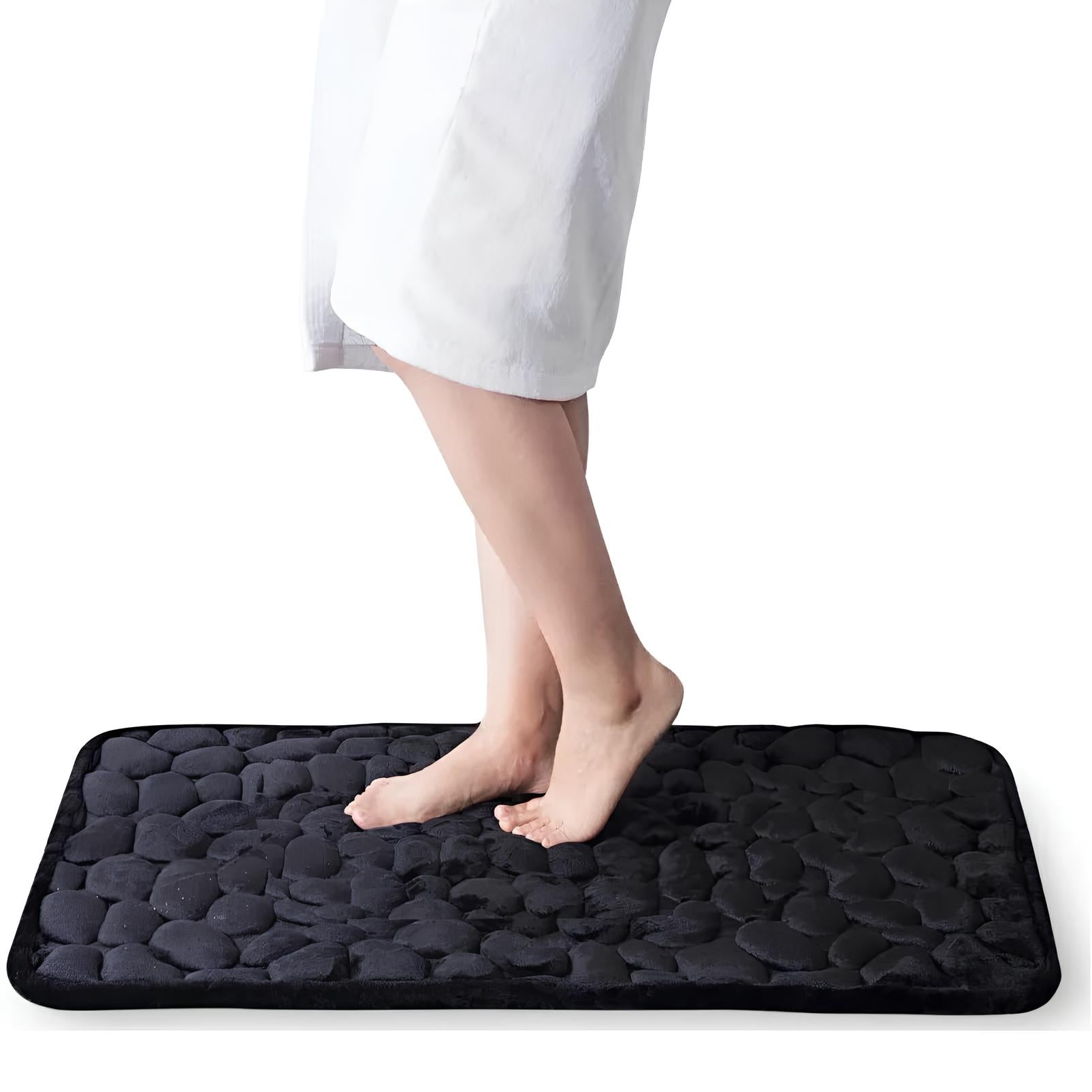 Cobblestone Embossed Non-Slip Bathroom Mat – Stylish, Safe, and Available in Multiple Colors - Homevalley.co.uk