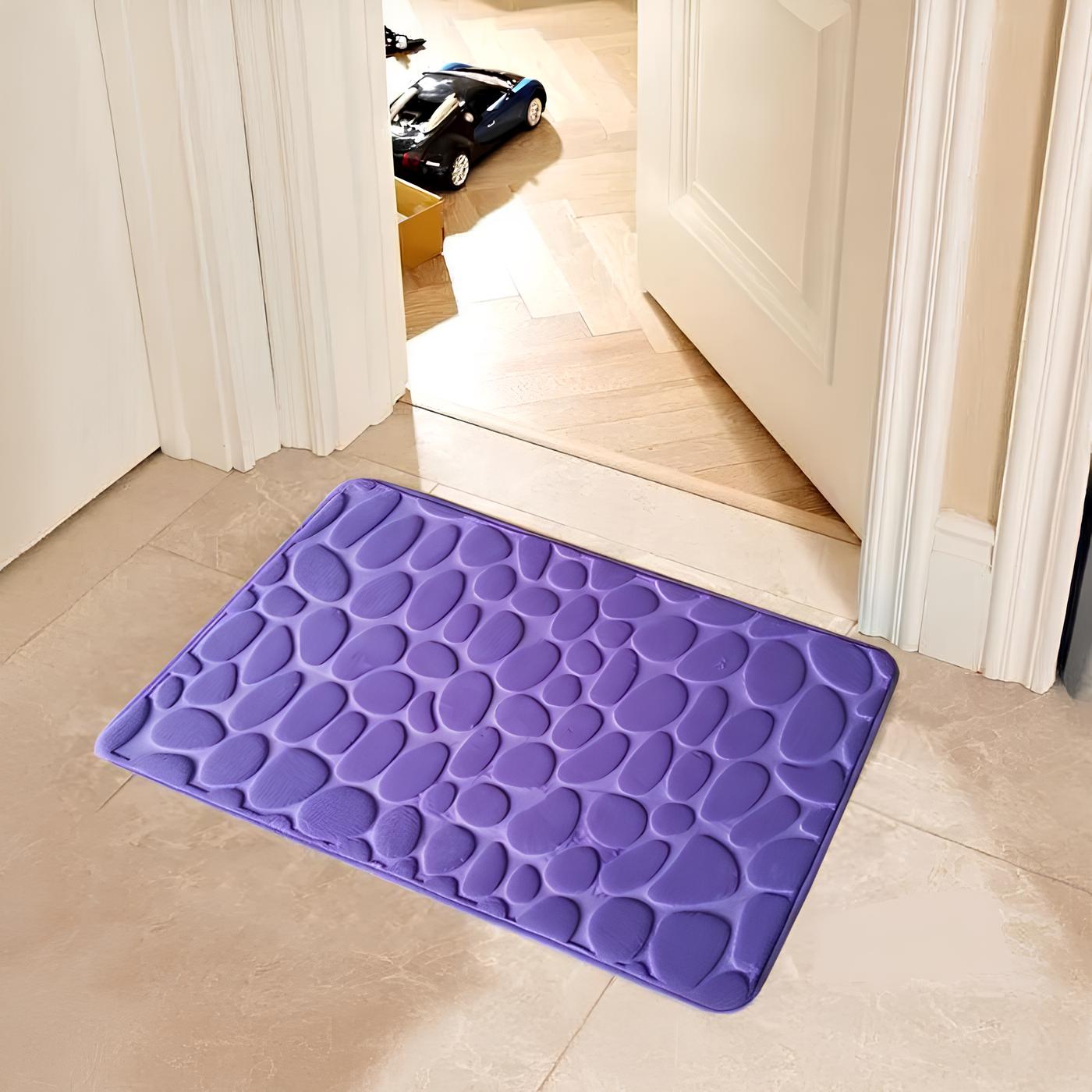 Cobblestone Embossed Non-Slip Bathroom Mat – Stylish, Safe, and Available in Multiple Colors - Homevalley.co.uk