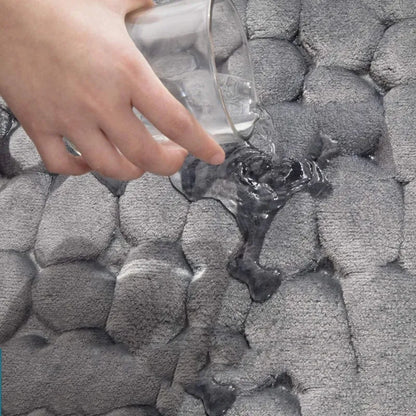Cobblestone Embossed Non-Slip Bathroom Mat – Stylish, Safe, and Available in Multiple Colors - Homevalley.co.uk