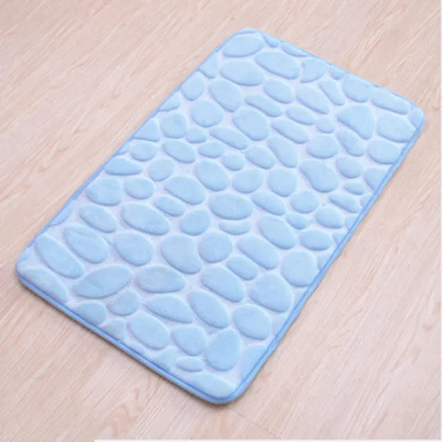 Cobblestone Embossed Non-Slip Bathroom Mat – Stylish, Safe, and Available in Multiple Colors - Homevalley.co.uk
