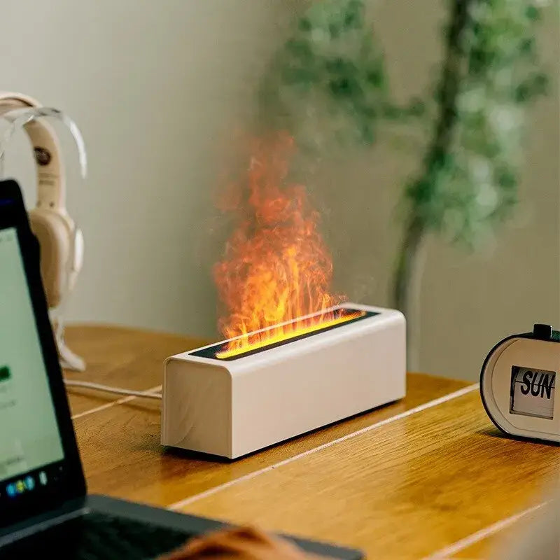 Colorful Flame Simulation Diffuser USB Plug-in Fragrance Dehumidifier - Homevalley.co.uk