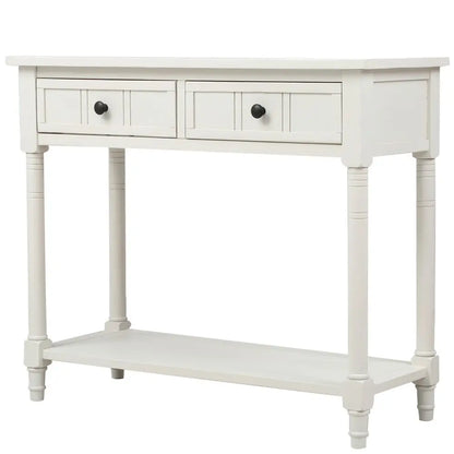 Console Table with Two Drawers and Bottom Shelf - Homevalley.co.uk