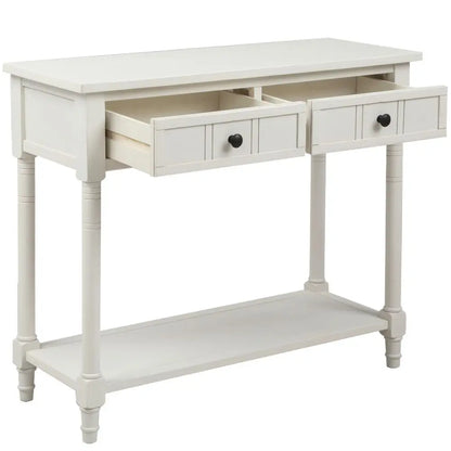 Console Table with Two Drawers and Bottom Shelf - Homevalley.co.uk