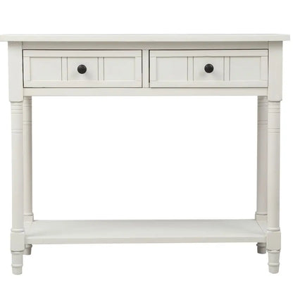 Console Table with Two Drawers and Bottom Shelf - Homevalley.co.uk