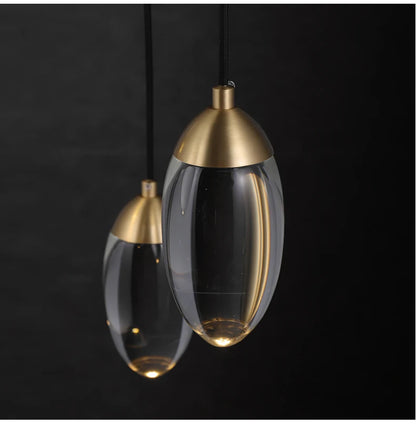 Copper and Crystal Nordic Ceiling Pendant - Homevalley.co.uk