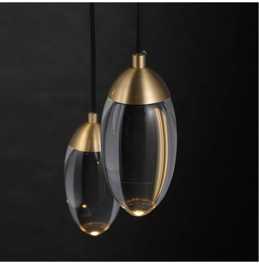 Copper and Crystal Nordic Ceiling Pendant - Homevalley.co.uk