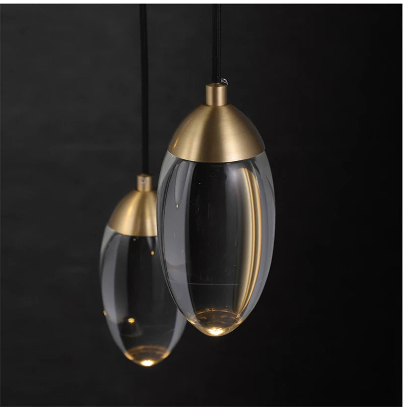 Copper and Crystal Nordic Ceiling Pendant - Homevalley.co.uk