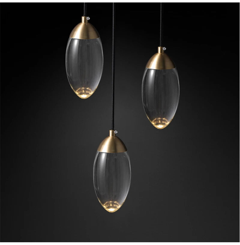 Copper and Crystal Nordic Ceiling Pendant - Homevalley.co.uk