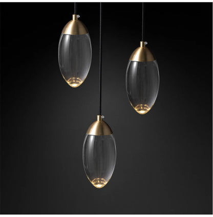 Copper and Crystal Nordic Ceiling Pendant - Homevalley.co.uk