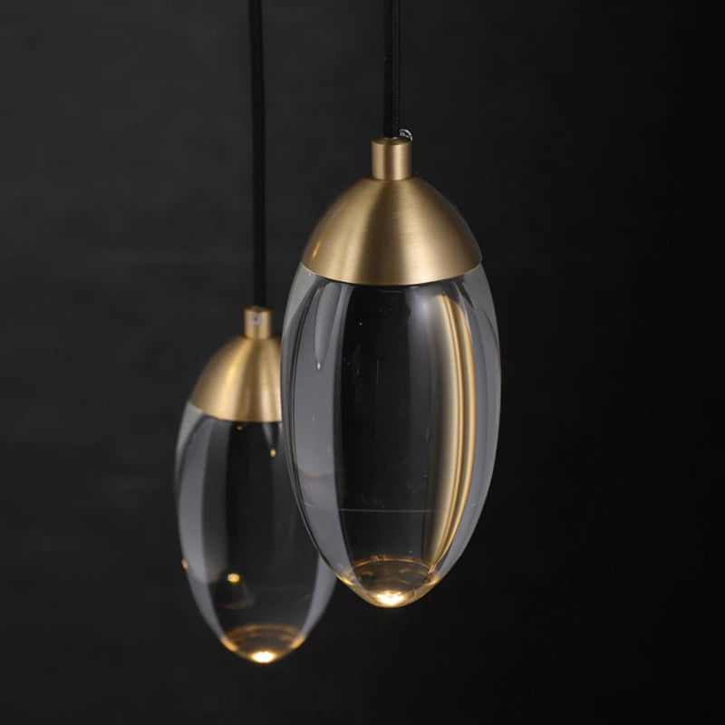 Copper and Crystal Nordic Ceiling Pendant - Homevalley.co.uk