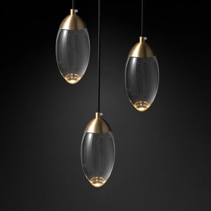 Copper and Crystal Nordic Ceiling Pendant - Homevalley.co.uk