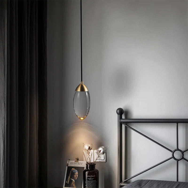 Copper and Crystal Nordic Ceiling Pendant - Homevalley.co.uk