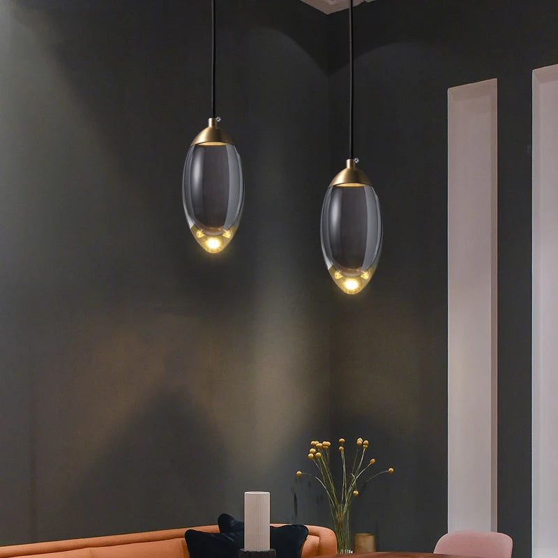 Copper and Crystal Nordic Ceiling Pendant - Homevalley.co.uk